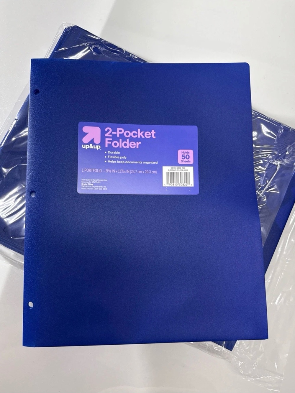 School Supplies For Teachers, Pack Of 24 / 2-pocket Folder With Prongs Blue